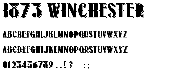 1873 Winchester font